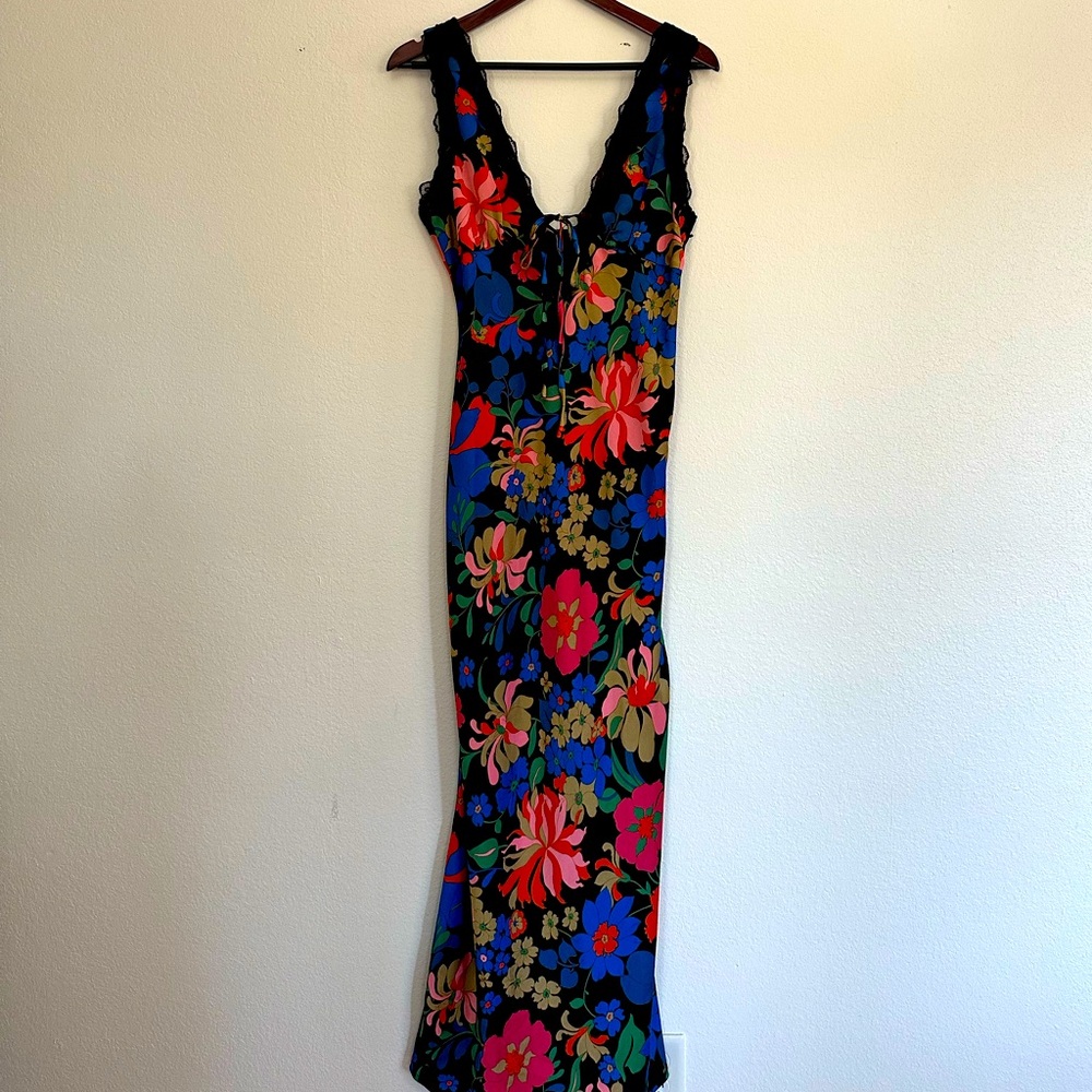 Blue floral dress